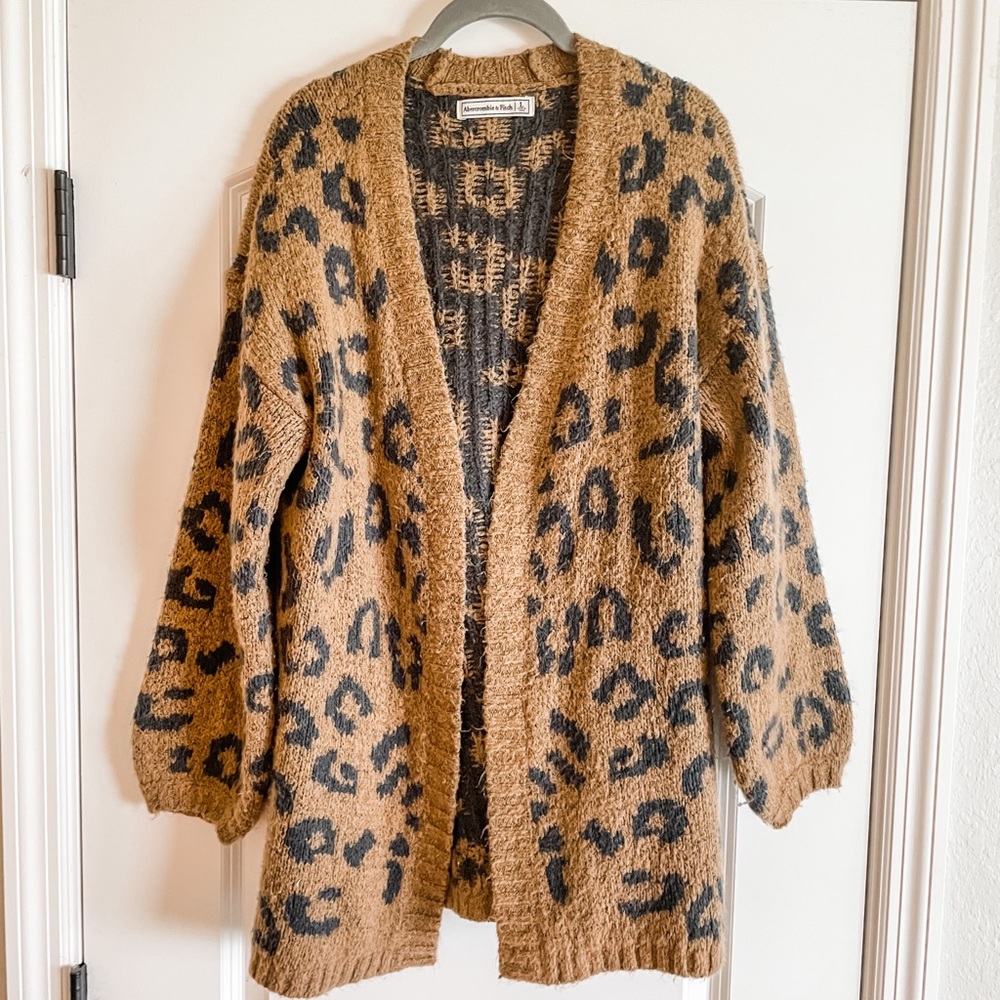 Abercrombie Leopard Cardigan